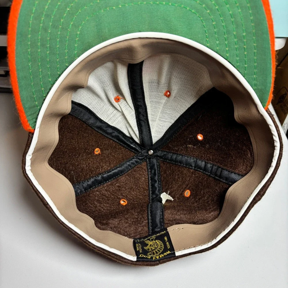 Roman Pro St Louis Cardinals Vintage 100% Wool Fitted Hat Brown Orange USA‎ Made